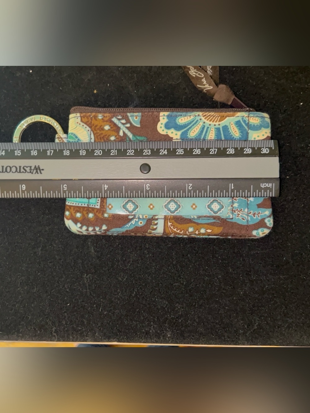 Vera Bradley Zip ID Case in the retired Java Blue pattern - Picture 5 of 6